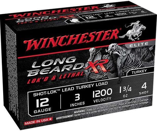 Winchester STLB123M4 Long Beard XR Shotshell 12 GA, 3 in, No. 4