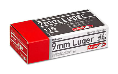 Aguila 1E097704 Target & Range Handgun 9mm Luger 115 gr Full Metal Jacket 50 Per Box/ 20 Case