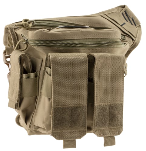 GPS Bags 981RDP Rapid Deployment Sling Pack Tan 600D Polyester with Removeable Handgun Holster, External Pockets & Internal Storage Compartment 10