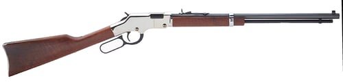 Henry H004SV Silver Boy Lever Rifle 17 HMR, Ambi, 20 in, Blued, Wood