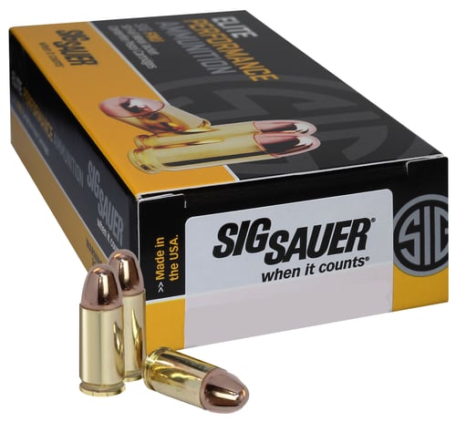 Sig Sauer E40SB250 Elite Ball  40 S&W 180 gr Full Metal Jacket 50 Per Box/ 20 Case