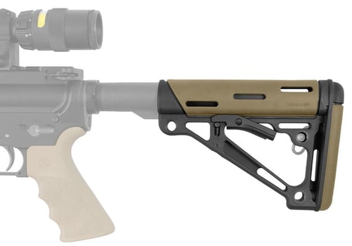 HOGUE AR-15 COLLAPSIBLE STOCK FDE RUBBER COMMERCIAL