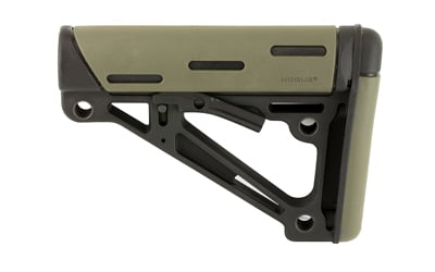 Hogue 15240 OverMolded Collapsible Buttstock OD Green OverMolded Rubber Black Synthetic AR-15, M16, M4