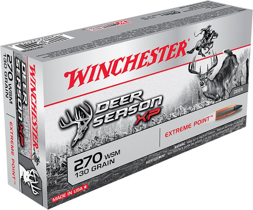 Winchester X270SDS Deer Season XP Rifle Ammo 270 WSM, Extreme Point