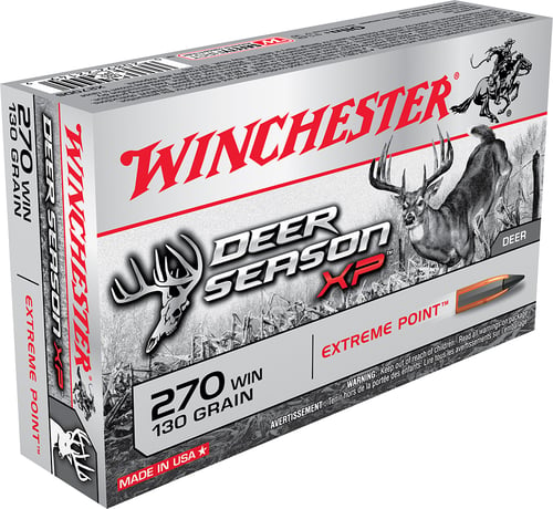 Winchester Ammo X270DS Deer Season XP 270 Win 130 gr Extreme Point 20 Per Box/ 10 Case