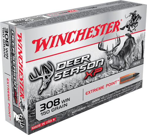 Winchester Ammo X308DS Deer Season XP 308 Win 150 gr Extreme Point 20 Per Box/ 10 Case
