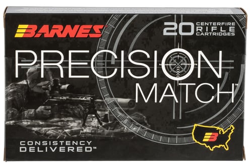 Barnes Bullets 30728 Precision Match  338 Lapua Mag 300 gr Open Tip Match Boat Tail 20 Per Box/ 10 Case