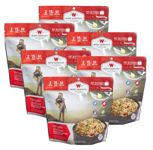 Wise Foods 00542 Outdoor Food Kit Teriyaki Chicken and Rice Pack of 6