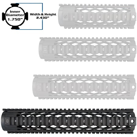 YHM DIAMOND SERIES FOREARM FOR AR-15 RIFLE LENGTH