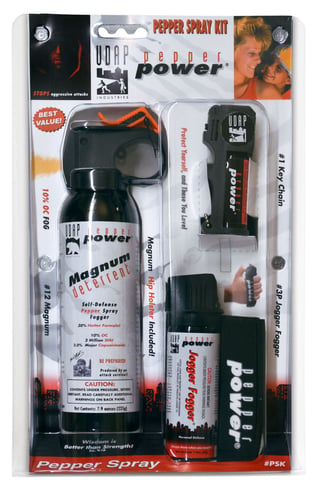 UDAP PSK Pepper Spray Kit - Fog 6.3oz Bear #9-2oz #1 Key Chan Pen