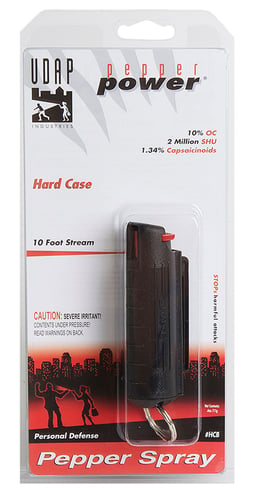 UDAP HCB Pepper Spray .4 oz/11g 10% OC Pepper Up to 10 Feet Black