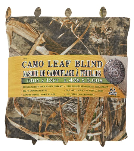 Hunters Specialties 07592 Camo Leaf Blind  Realtree Max-5 Spun-Bonded Polyester 56