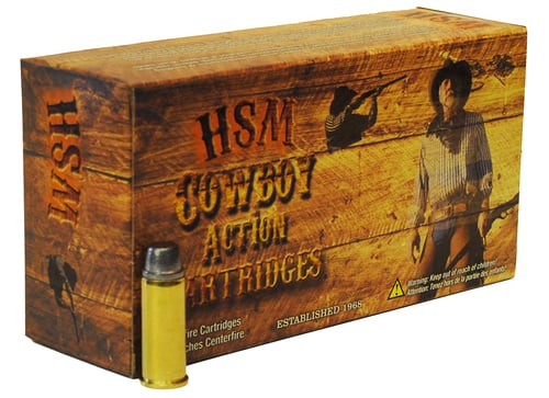 HSM 44M11N Cowboy Action  44 Rem Mag 200 gr Round Nose Flat Point 50 Per Box/ 10 Case
