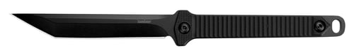 Kershaw 4008X Dune  3.80 Inch Fixed American Tanto Plain Black Oxide 3Cr13MoV SS Blade Black GlassFilled Nylon Handle Includes Lanyard/Sheath | 087171039459