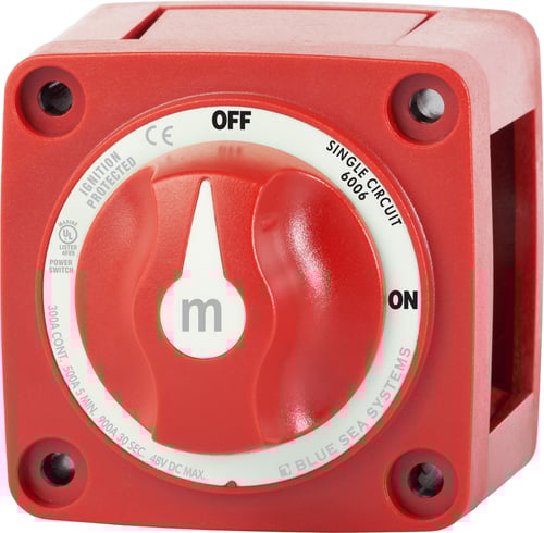 Blue Sea M-Series Battery Switch On/Off with Knob | 632085060060