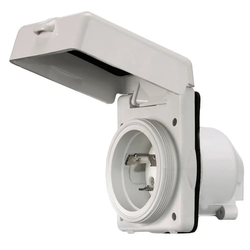 Hubbell HBL303NMBL 30A Inlet Boatside Polycarb | 783585040554