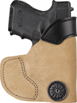 DESANTIS POCKET TUK HOLSTR RH IWB/POCKET LTHER GLK 26 SUEDE