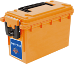 SHEFFIELD FIELD/AMMO BOX SAFETY ORANGE MADE IN USA