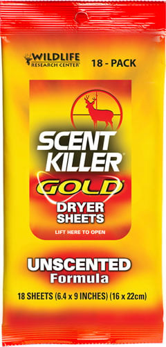 Wildlife Research Scent Killer Dryer Sheets Gold