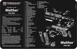 TekMat TEKR17WALPPQM2 Walther PPQ M2 Cleaning Mat Black/White Rubber 17