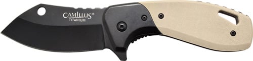 CAMILLUS CHONK DROP POINT 2.75 Inch SS BLADE G10 HANDLE TAN | 016162196024