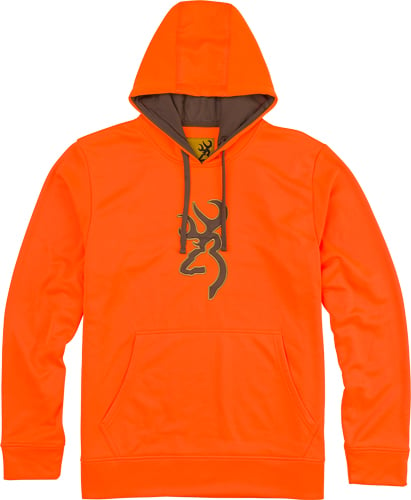 BROWNING TECH HOODIE LS BLAZE ORANGE X-LARGE*