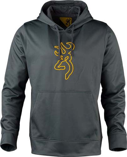 BROWNING TECH HOODIE LS CARBON GRAY LARGE*