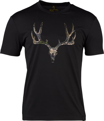 BROWNING SS PERF CAMP SHIRT MULE DEER LOGO BLACK LARGE*