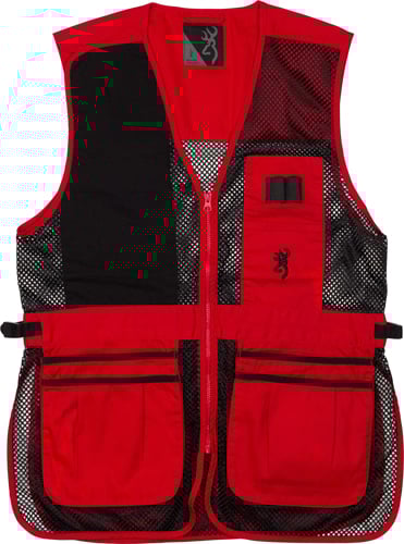 BROWNING MESH SHOOTING VEST RHAND 3XL BLACK/RED TRIM | 023614952756