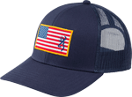 BROWNING CAP GLORY MESH SNAP BACK AMER FLAG PATCH BLUE OSFM