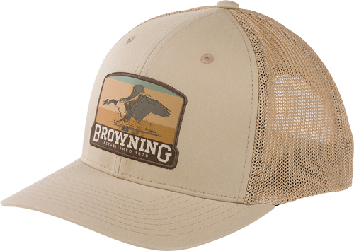 BROWNING CAP SOUTH PASS 110 MESH BACK SILICONE PATCH TAN*