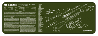 TekMat TEKR36M1GARAND M1 Garand Cleaning Mat OD Green Rubber 36