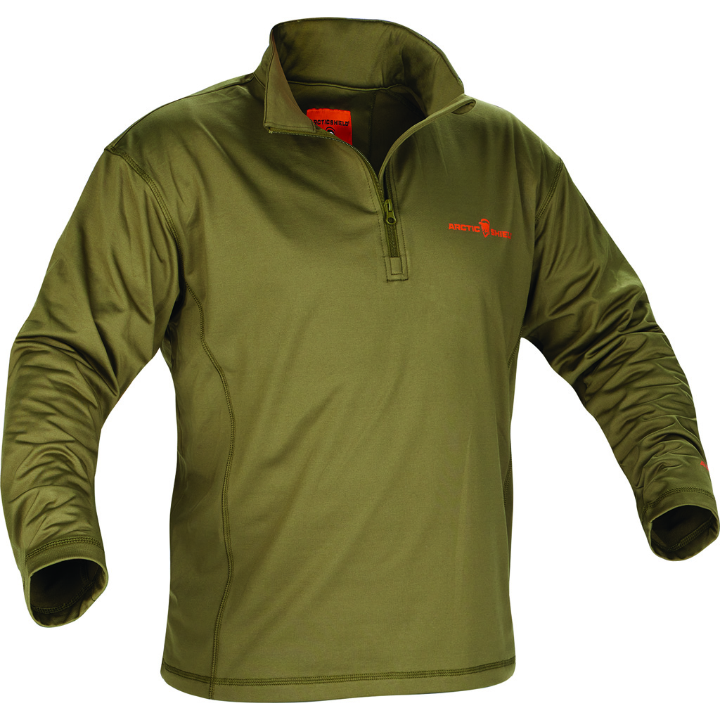 ARCTIC SHIELD MIDWEIGHT BASE LAYER TOP WINTER MOSS LARGE