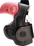 BOND ARMS DRIVING HOLSTER RH THUMBSNAP BLACK/PINK STITCHING