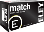 ELEY MATCH PISTOL 22LR 40GR RN 50RD 100BX/CS