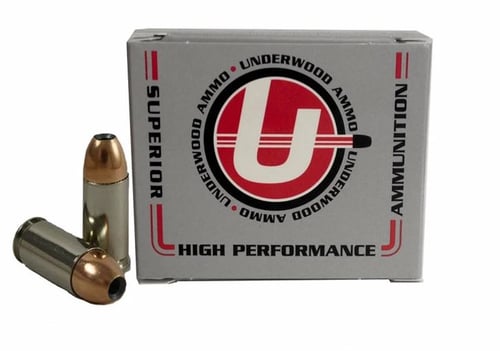 Underwood Ammo 9mm Luger Handgun Ammo - 147 Grain | +P | Jacketed Hollow Point | 20rd Box