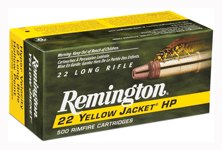 Remington Ammunition 21074 Yellow Jacket Rimfire 22 LR 33 gr Truncated Cone Hollow Point 50 Per Box/ 100 Cs