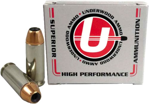 Underwood Ammo Sporting Jacket Handgun Ammunition 10mm Auto 180gr JHP 1250 fps 20/ct