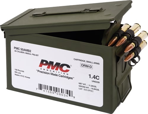 PMC 50 BMG AMMO CAN 660GR LINKED FMJ-BT 100RD