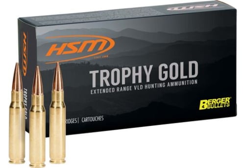 HSM TROPHY GOLD 6.5 PRC 130GR BERGER VLD 20RD 25BX/CS