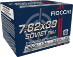 Fiocchi 762SOVA Training Dynamics  7.62x39mm 124 gr 2375 fps Full Metal Jacket (FMJ) 20 Bx/50 Cs