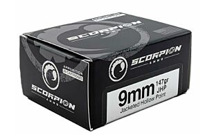 SCORPION 9MM LUGER 147GR JHP 20RD 10BX/CS | 850074522263