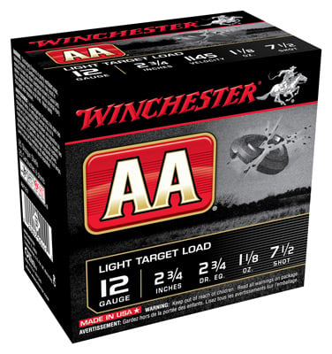 WINCHESTER AA 12GA 1-1/8OX 7.5 1145FPS 250RD CASE LOT