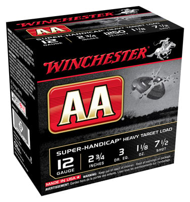WINCHESTER AA 12GA 1 1/8OZ 7.5 1250FPS 250RD CASE LOT