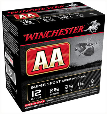 WINCHESTER AA 12GA 1-1/8OZ #9 1300FPS 250RD CASE LOT