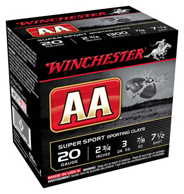 WINCHESTER AA 20GA 7/8OZ #7.5 1300FPS 250RD CASE LOT