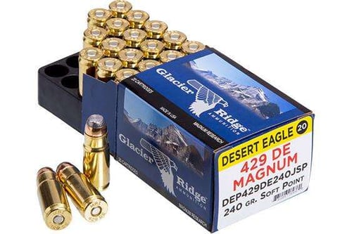 Magnum Research DEP429DE240J Desert Eagle  429 DE 240 gr Jacketed Soft Point 20 Per Box/ 10 Case