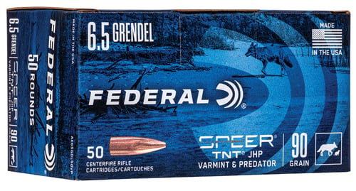 Federal AE65GDL90VP American Eagle Varmint & Predator 6.5 Grendel 90 gr Jacket Hollow Point 50 Per Box/ 5 Case