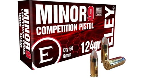 ELEY MINOR 9 COMPETITION 9MM 124GR FMJ 50RD 20BX/CS