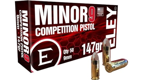 ELEY MINOR 9 COMPETITION 9MM 147GR FMJ 50RD 20BX/CS